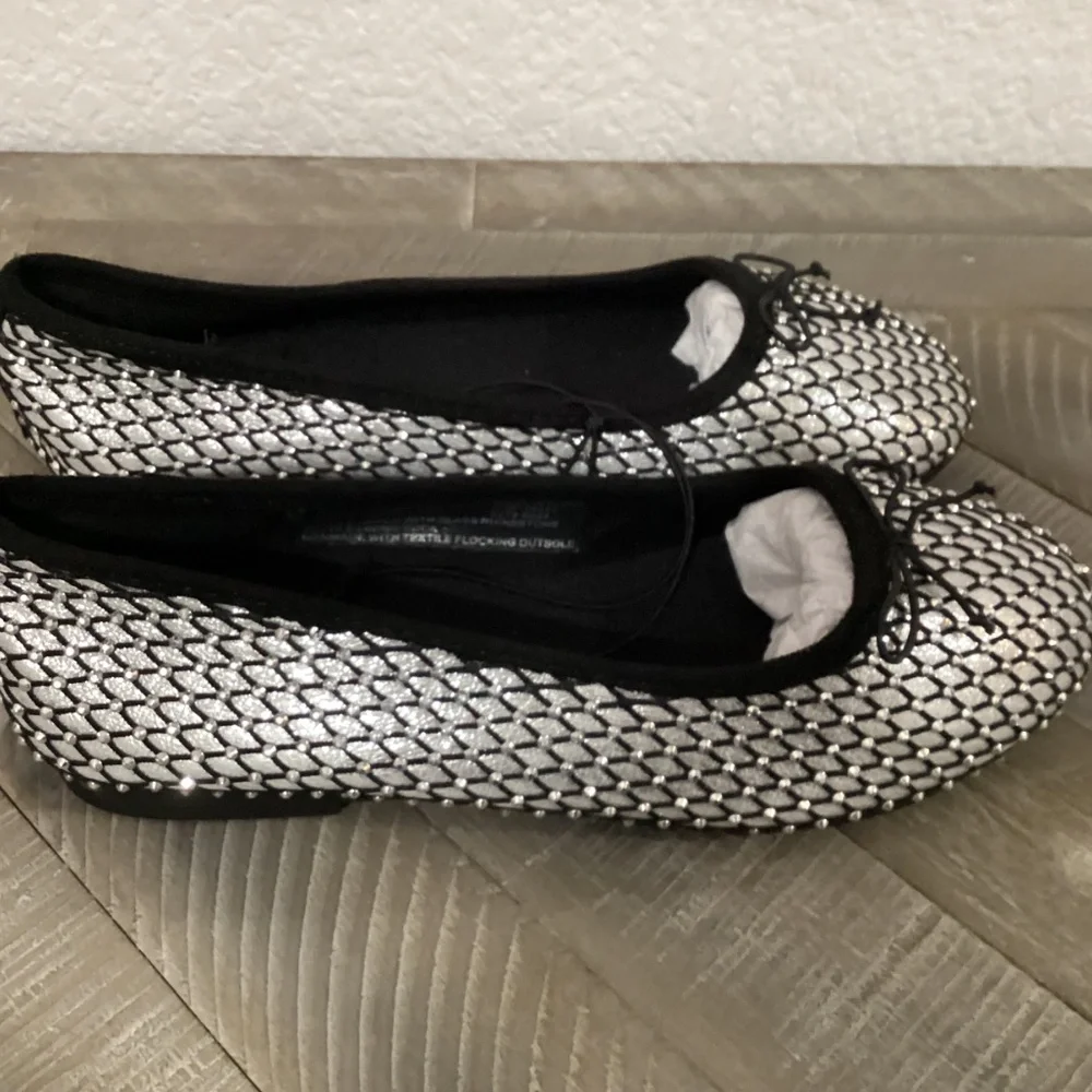 Steve Madden Kids' Rhinestone Diamond Mesh Ballet Flat